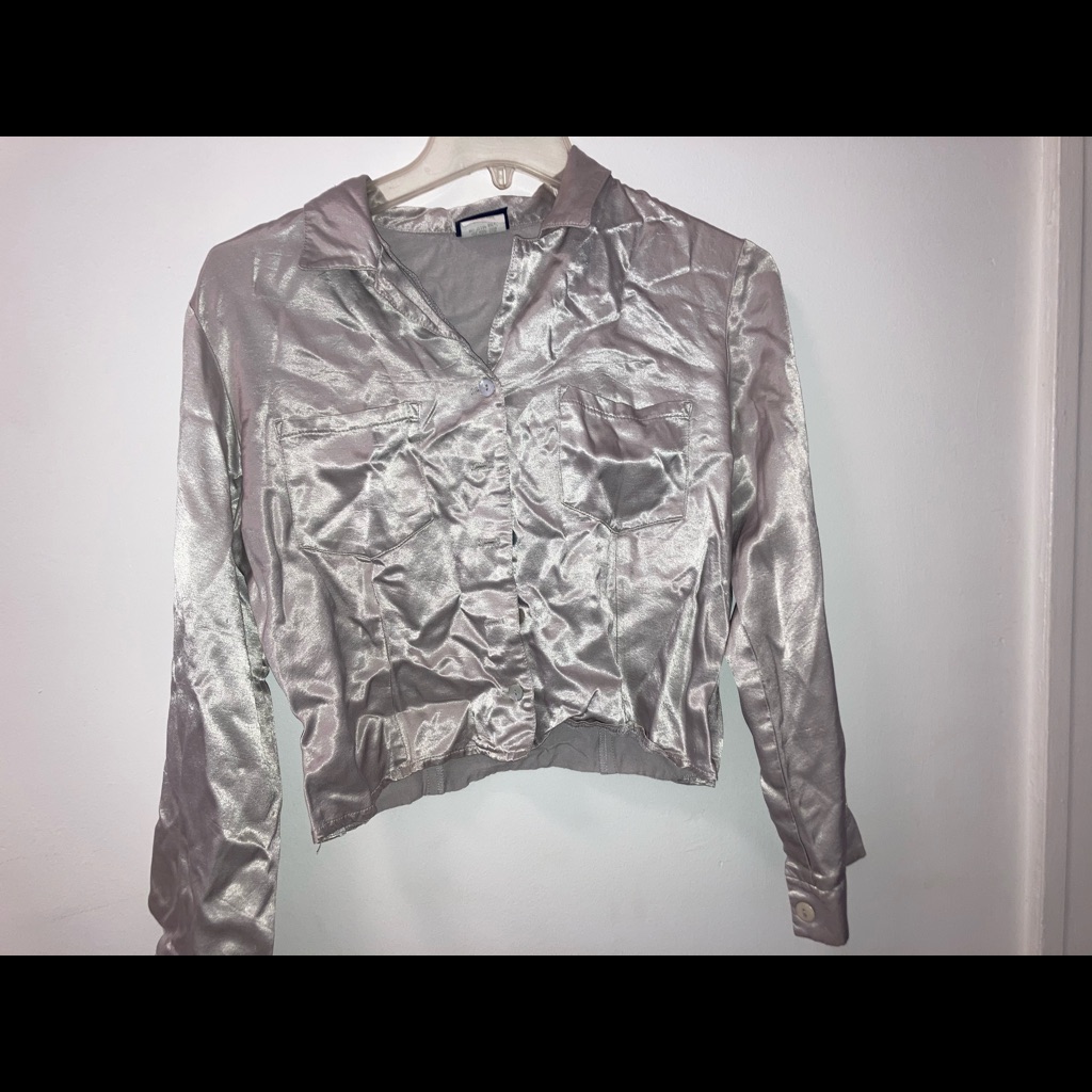 Silver Button Up